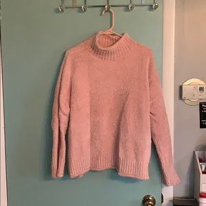 Mock neck chenille sweater